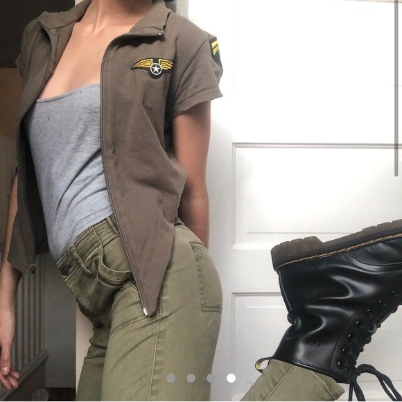 army badge zip-up top - Picture 4 of 4